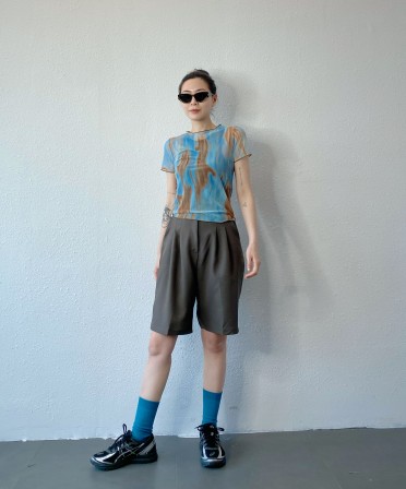 Tie Dye Mesh Top #250412